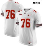 Men's NCAA Ohio State Buckeyes Branden Bowen #76 College Stitched No Name Authentic Nike White Football Jersey EQ20T23IA